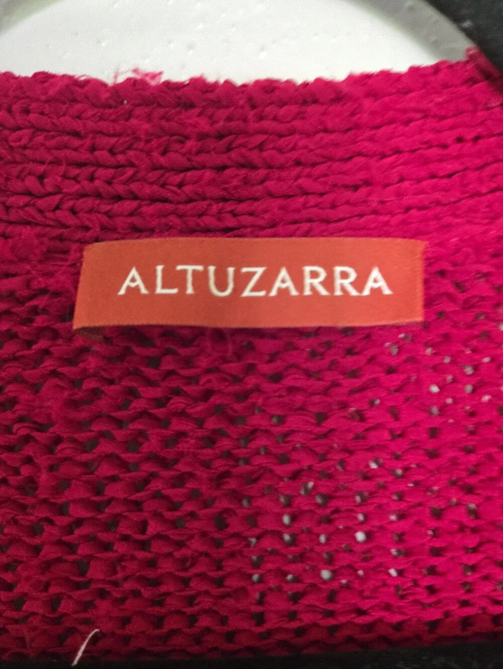 Altuzarra Hot Pink Cardigan Sweater with Tie Silk XS/S